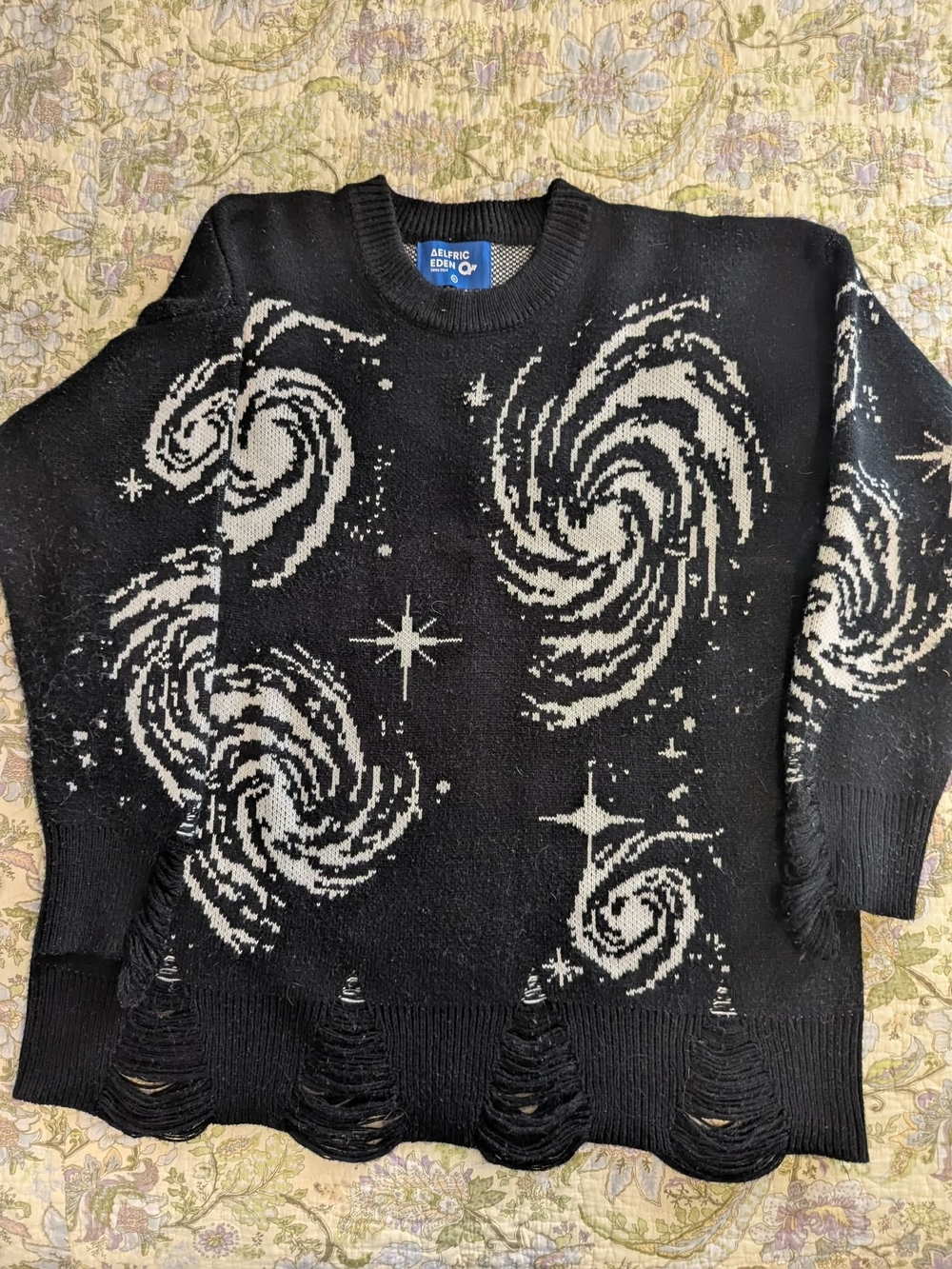 Aelfric Eden Black & White Celestial Crewneck Sweater